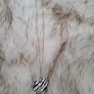 Zebra Heart necklace